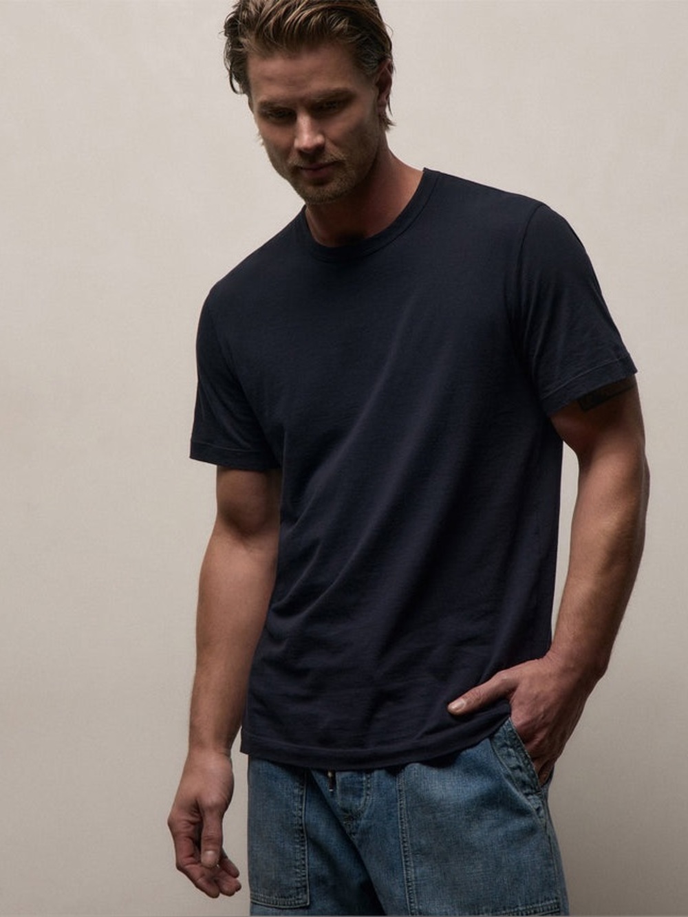James Perse Men’s Short Sleeve Crew Neck Black Shirt size 3
